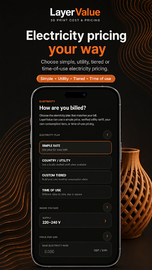 LayerValue: 3D Print Cost Screenshot 0