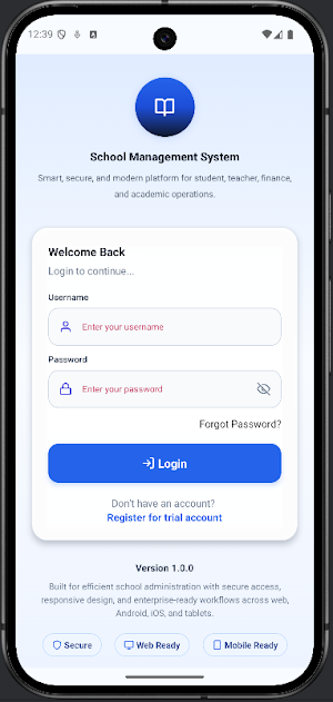 School Management System Screenshot 0