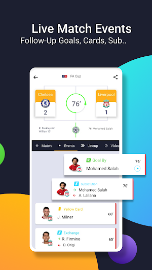 mobiSCORE | Live Scores, Goals Highlights Fixtures Screenshot 1