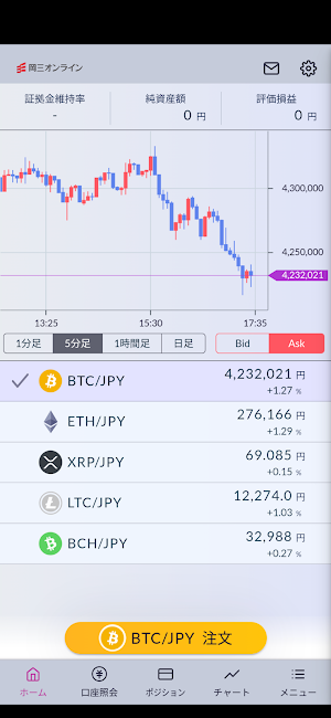 暗号資産CFD‐ 岡三オンライン Screenshot 1