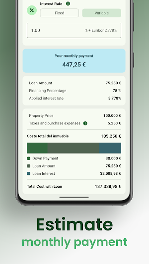 Euribor Today: Mortgage Calc Screenshot 3