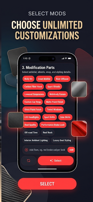 AI Car Modifications & Tune Up Screenshot 3