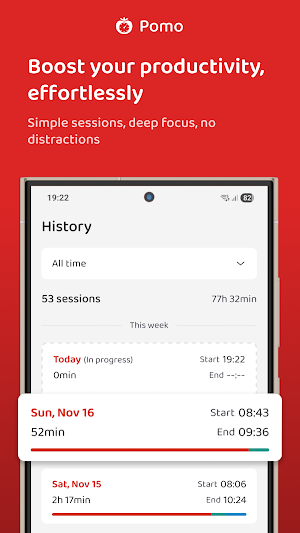 Pomo - Focus Timer Pomodoro Screenshot 2