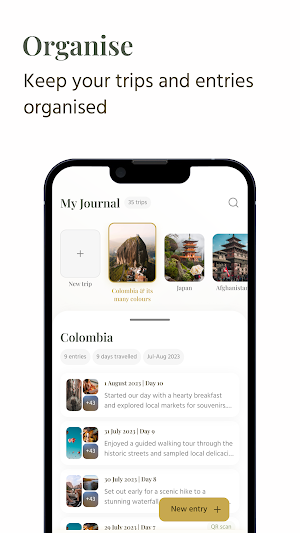 Journalfy Travel Journal Screenshot 0
