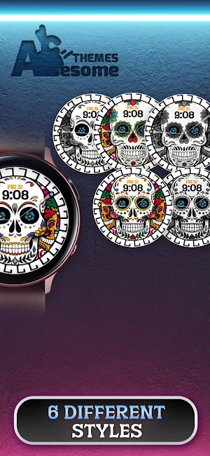 AnimatedSkull WearOS WatchFace Screenshot 2