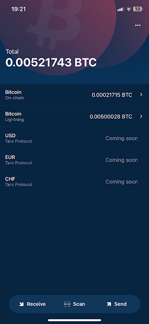 DFX BTC Taro Wallet Screenshot 0