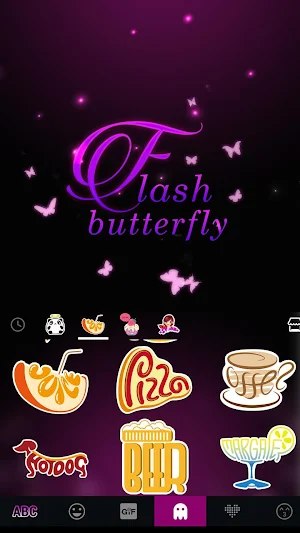 Flash Butterfly Keyboard Theme Screenshot 3