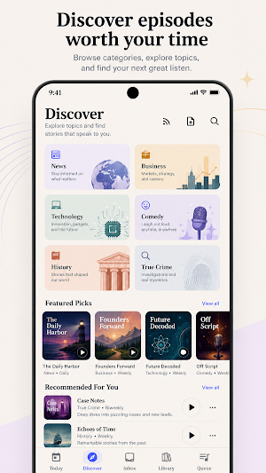 PodQueue: Smart Podcast Player Screenshot 3