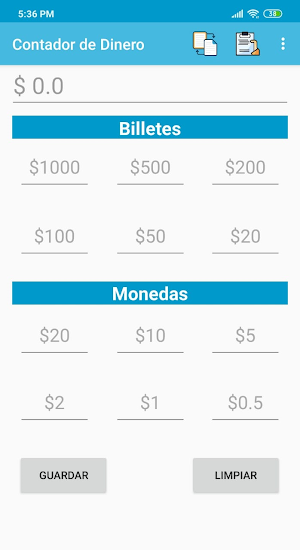 Contador de Dinero Screenshot 0