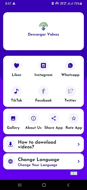 Descarga videos Redes Sociales 2021 Screenshot 1