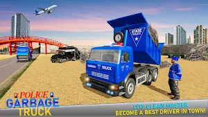 Police Garbage Truck Game 3D Screenshot 3