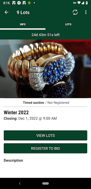 Green Auctioneers Screenshot 1