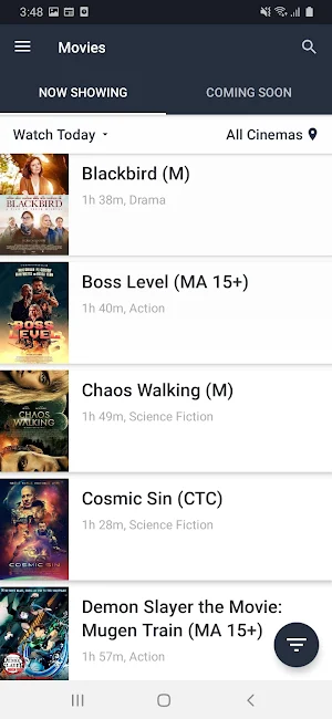 United Cinemas AU Screenshot 1