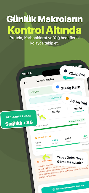 Yedimmi - Food Calorie Tracker Screenshot 3