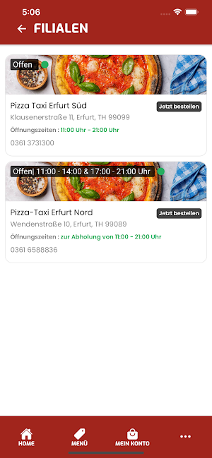 Pizza Taxi Erfurt Screenshot 2