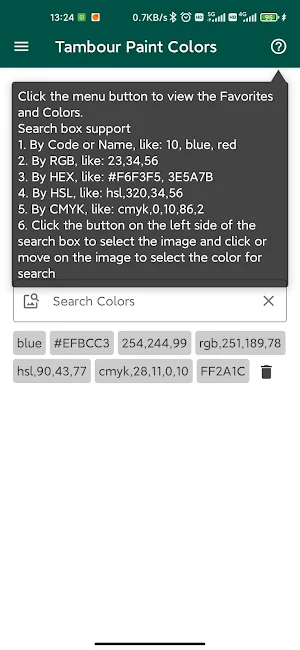 Tambour Paint Colors Screenshot 0