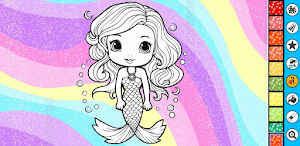Mermaid coloring for adult Screenshot 3