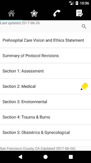 San Francisco EMS Protocols Screenshot 3
