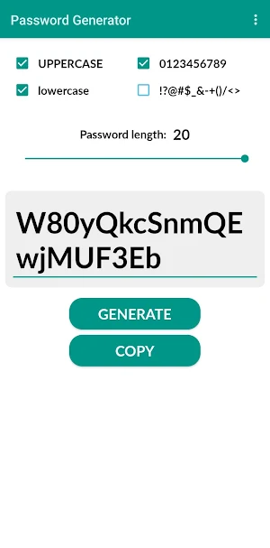 Password Generator Screenshot 2