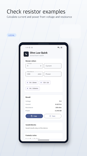 Ohm Law Quick Screenshot 3