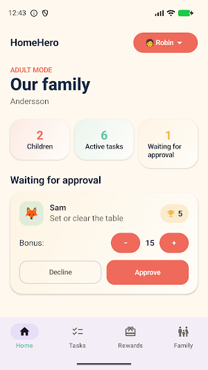 HomeHero – Family Tasks Screenshot 0