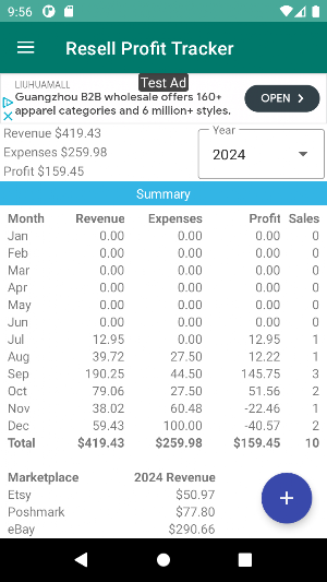 Reseller Profit Tracker Screenshot 0