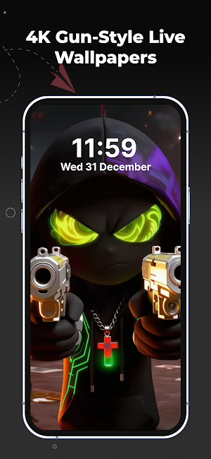 Silly Smile Gun Live Wallpaper Screenshot 2