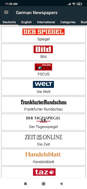Deutsche Zeitungen - German Newspapers Screenshot 1