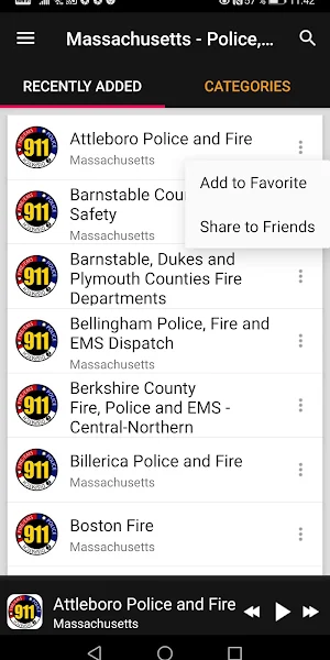Police Scanner Radio - Massachusetts, USA Screenshot 1