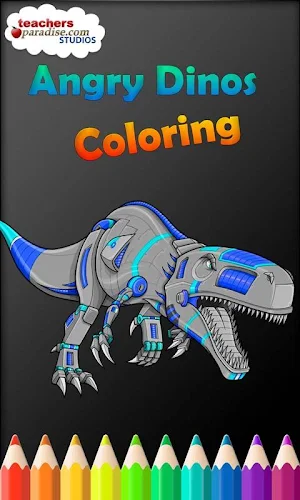Robot Dinosaurs & Big Angry Dinos Coloring Pages Screenshot 0