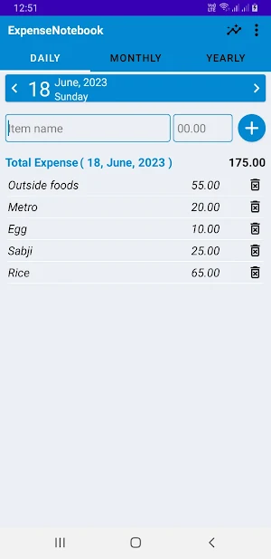 Expense Notebook Screenshot 0