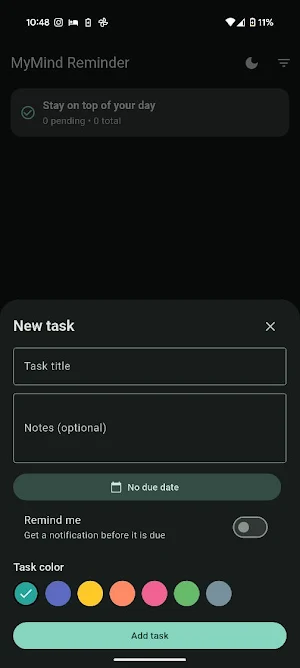 MyMind Reminder Screenshot 1