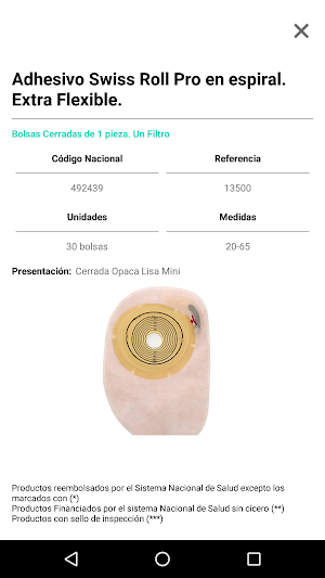 Listado Productos Coloplast Screenshot 2