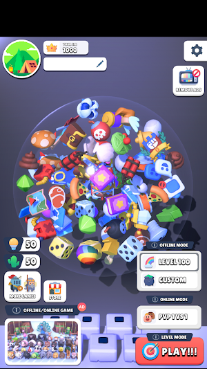 Match Tripple Ball 3D Online Screenshot 0
