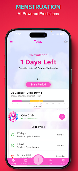 Day by Day Period Tracking Screenshot 0