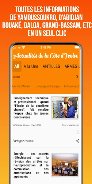 Côte d’Ivoire News Screenshot 2