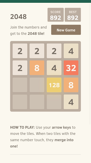 classic 2048 number puzzle Screenshot 3