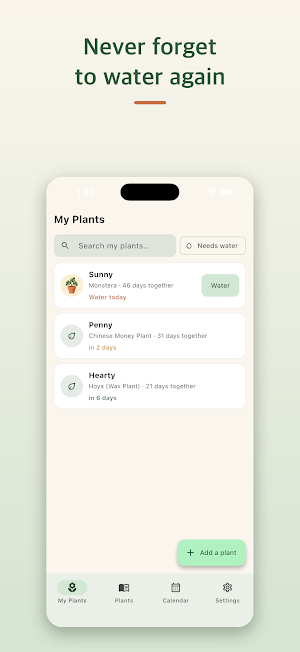 Mossu - Plant Care Reminder Screenshot 0