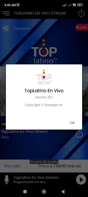 TopLatino Radio Tv Stream Screenshot 1