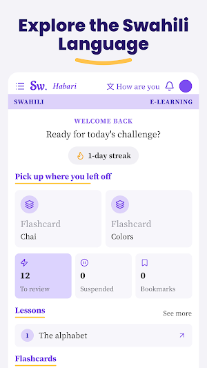 Swahili: Learn & Speak Screenshot 0