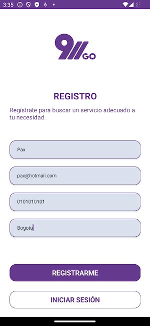911 Go pasajero Screenshot 3