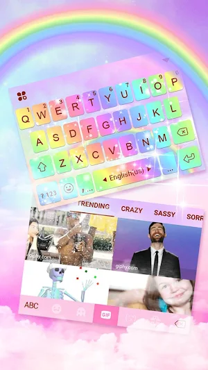 Galaxy Rainbow Keyboard Theme Screenshot 3