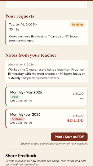 Amati — Studio Manager Screenshot 2