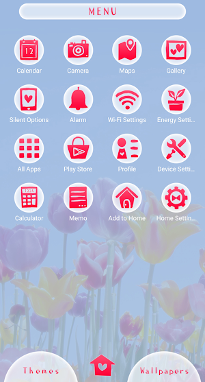 Field of Tulips Theme +HOME Screenshot 1