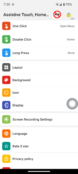Assistive Touch, Home Button Screenshot 3