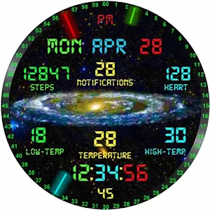 Animated Galaxy Watch Face Screenshot 0