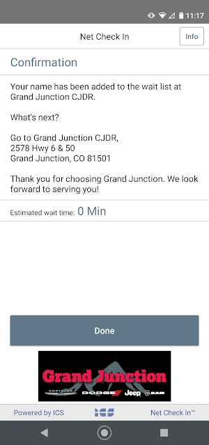 Grand Junction CJDR Check In Screenshot 2