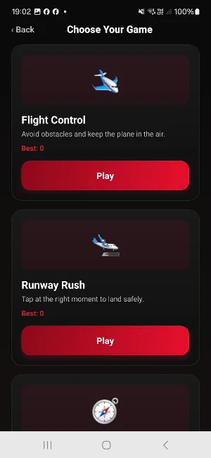 Aviator Betway Mini Games Screenshot 2