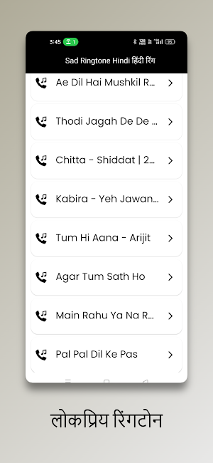 Sad Ringtone Hindi हिंदी रिंग Screenshot 1