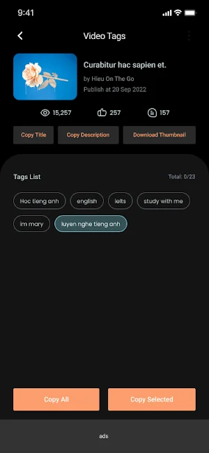 Keyword finder: find your tags Screenshot 1